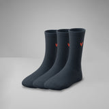 Gerippte Socken mit Logo 3er Pack