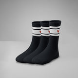 Gerippte Socken mit Logo 3er Pack