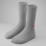 Gerippte Socken mit Logo am Knöchel