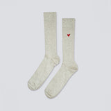 Gerippte Socken aus Baumwolle mit Herz Logo