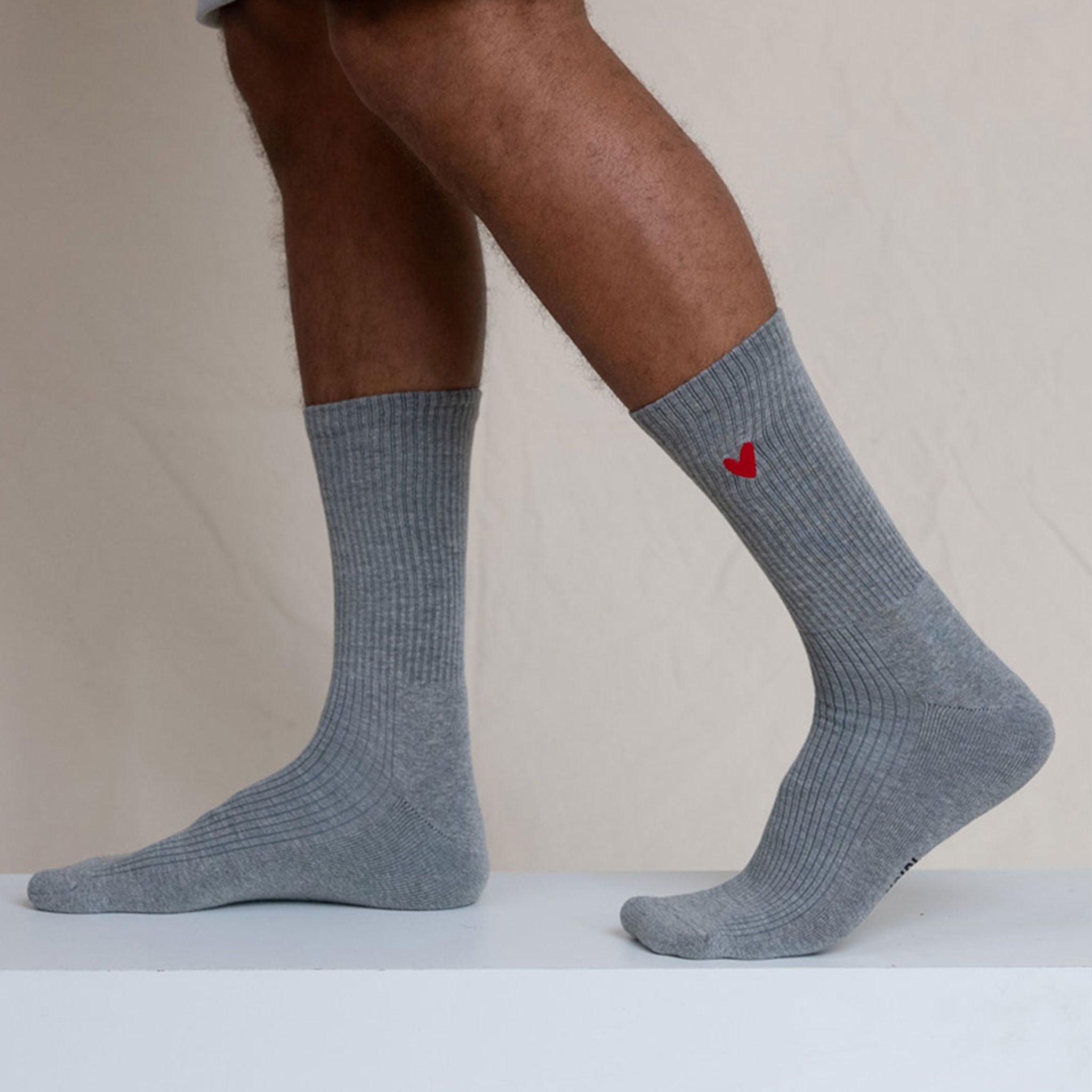 Gerippte Socken mit Logo 3er Pack