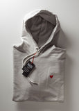 Stone Washed Hoodie mit Herz Logo