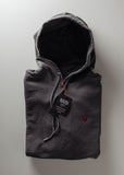 Stone Washed Hoodie mit Herz Logo