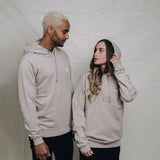 Hoodie mit Ton in Ton Herz Logo