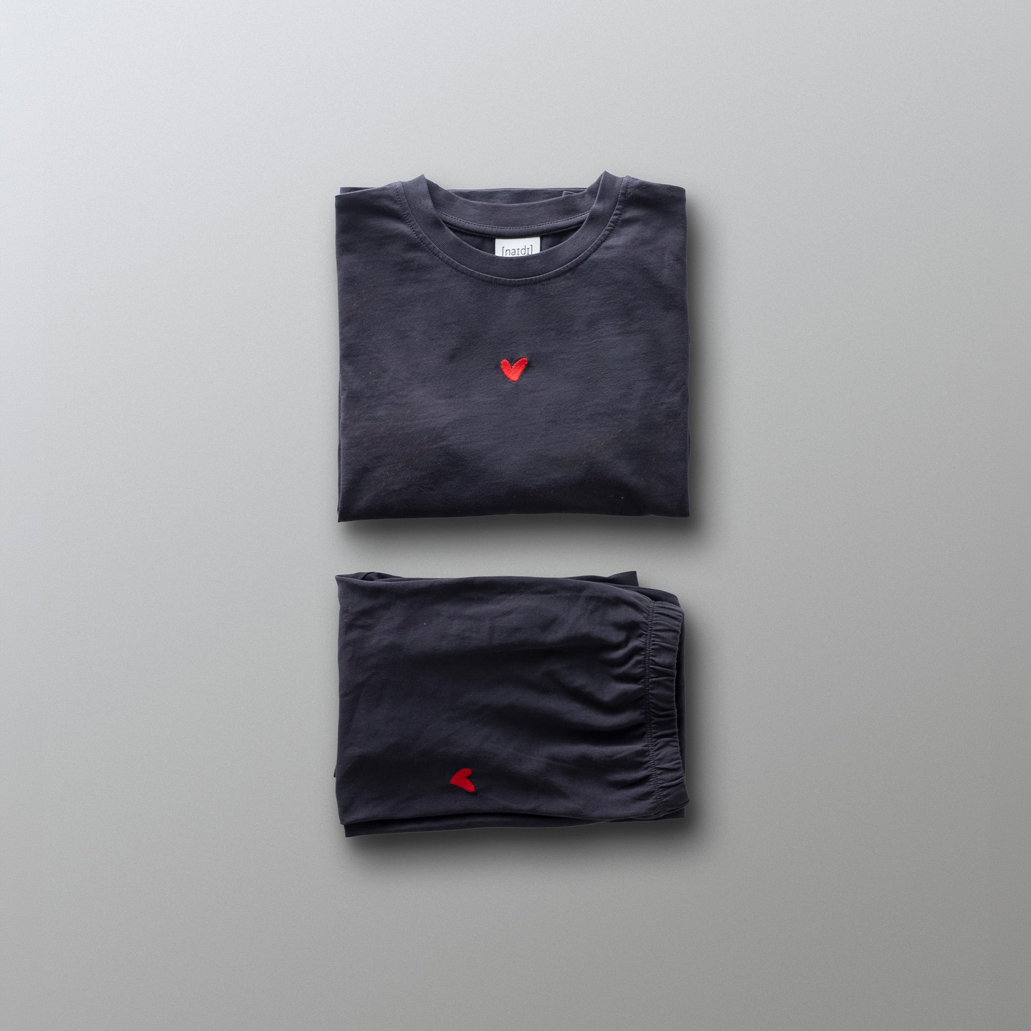 Kinder Pyjama aus Baumwolle mit Herz Logo