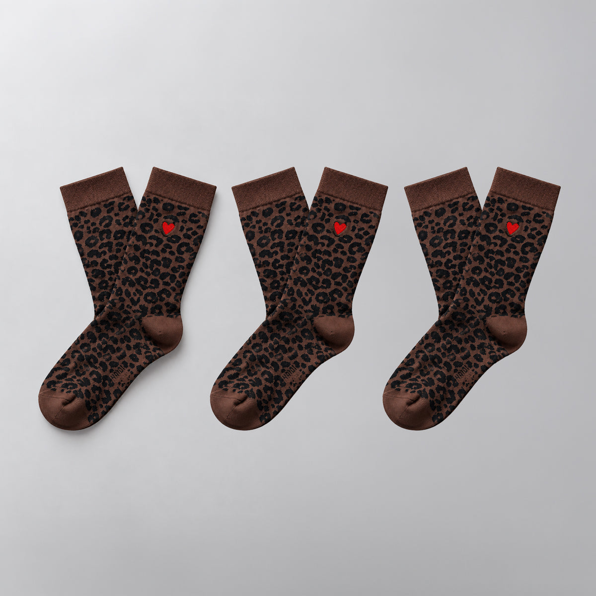 Damen Leo Socken aus Baumwolle mit Herz Logo 3er Pack