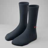 Gerippte Socken mit Logo am Knöchel