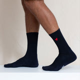 Gerippte Socken mit Logo