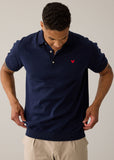 Feinstrick-Poloshirt mit Herz Logo