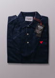 Feinstrick-Poloshirt mit Herz Logo