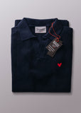 Strick-Poloshirt aus 100% Bio-Baumwolle mit Herz Logo