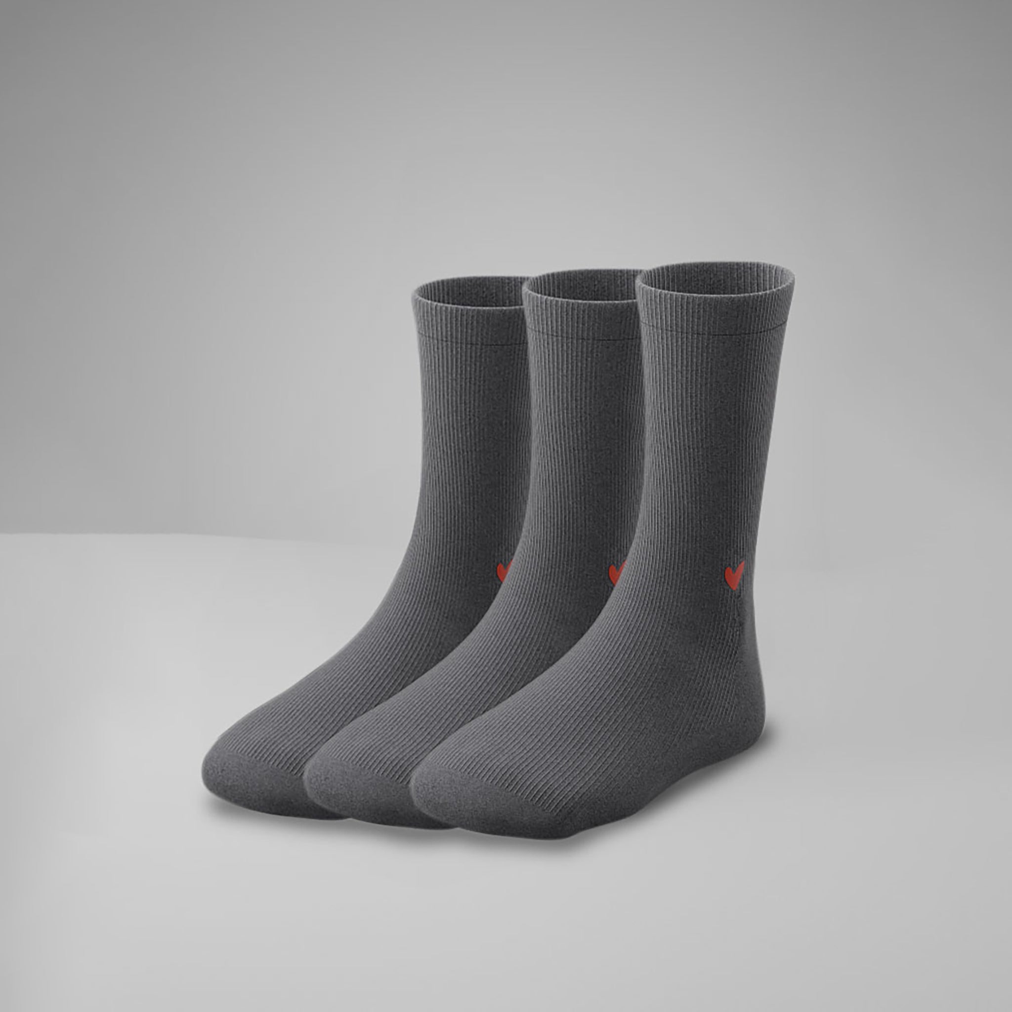 Gerippte Socken mit Logo Knöchel 3er Pack - Gift