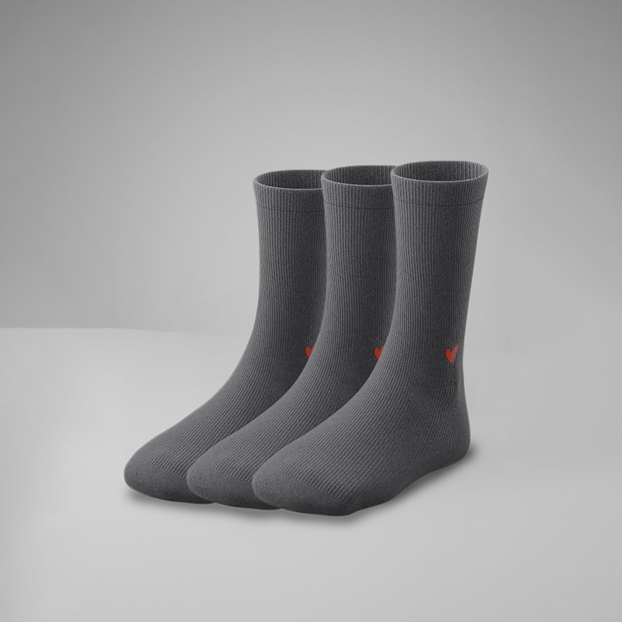 Gerippte Socken mit Logo Knöchel 3er Pack (1,5 cm)