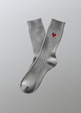 Baumwollsocken Gerippt mit Herz Logo
