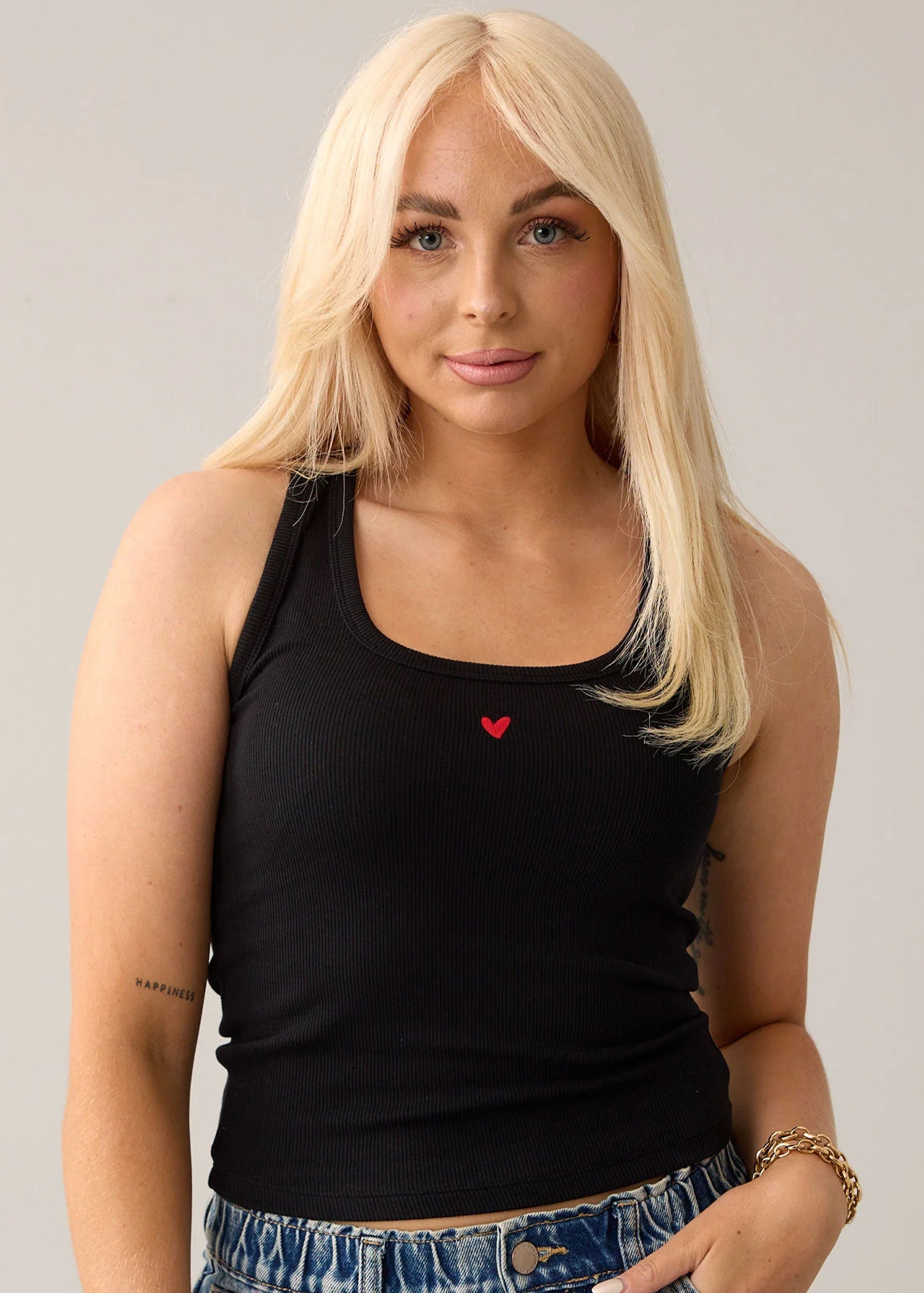 Ripp Top - Geripptes Tanktop - Open Neck