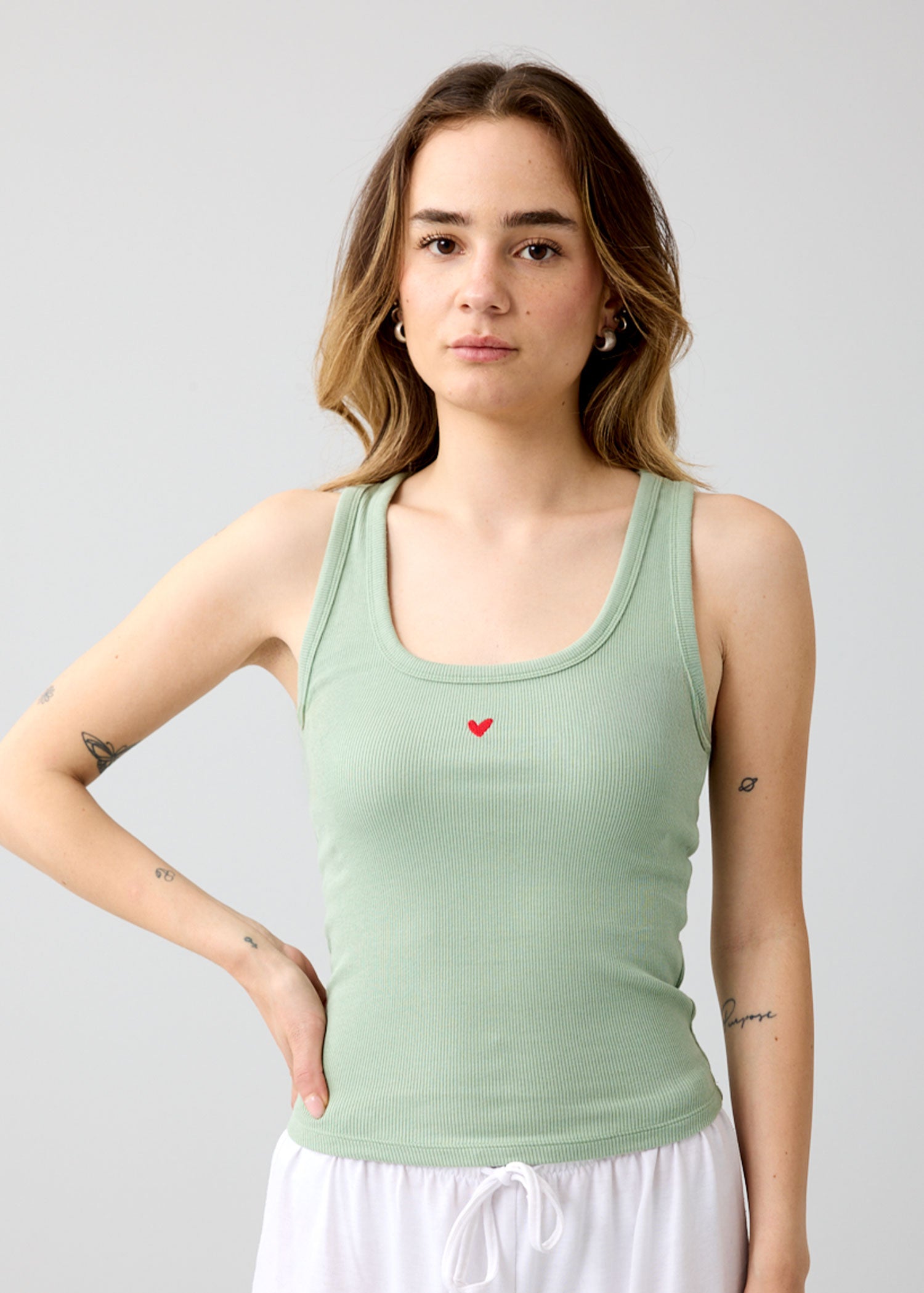 Ripp Top - Geripptes Tanktop - Open Neck