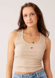 Ripp Top - Geripptes Tanktop - Open Neck