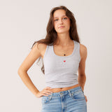 Ripp Top - Geripptes Tanktop - Open Neck