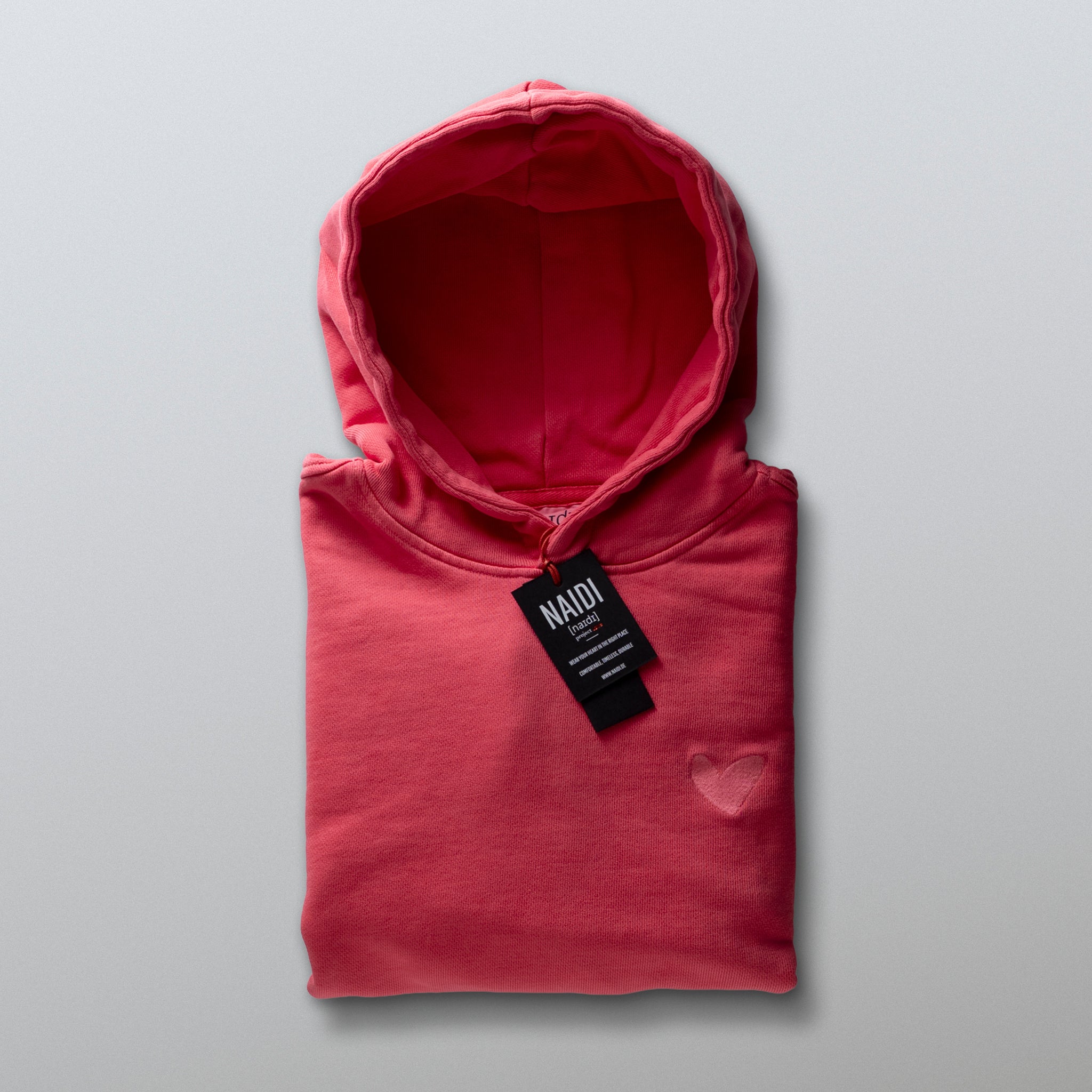 Oversized Hoodie mit Ton in Ton Herz Logo