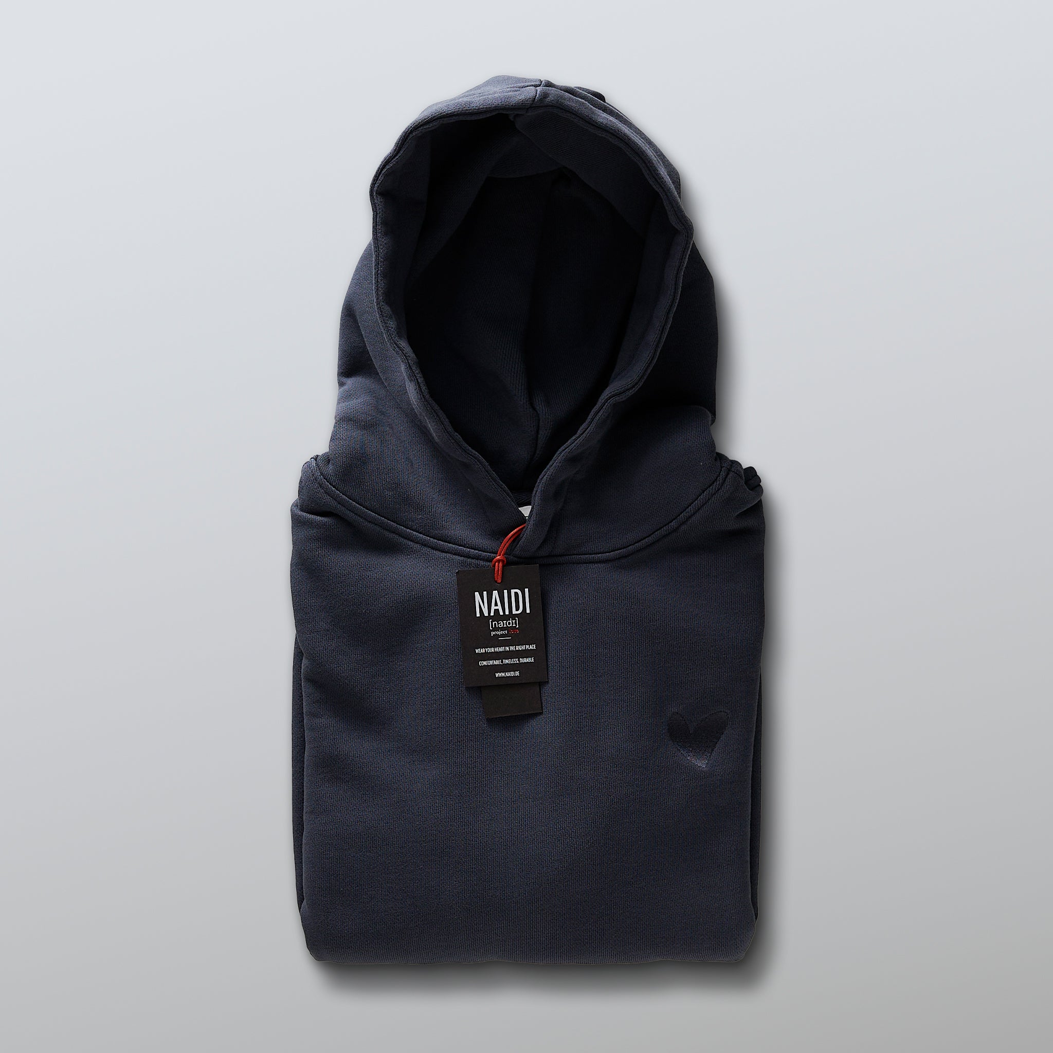 Oversized Hoodie mit Ton in Ton Herz Logo