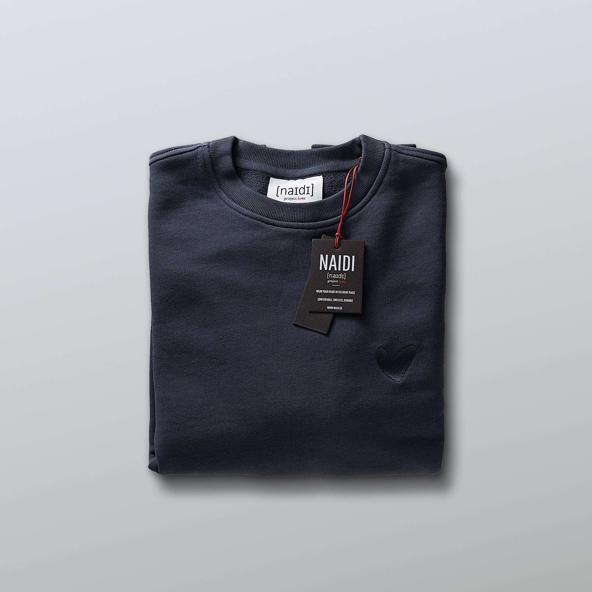 Oversized Sweatshirt mit Ton in Ton Herz Logo