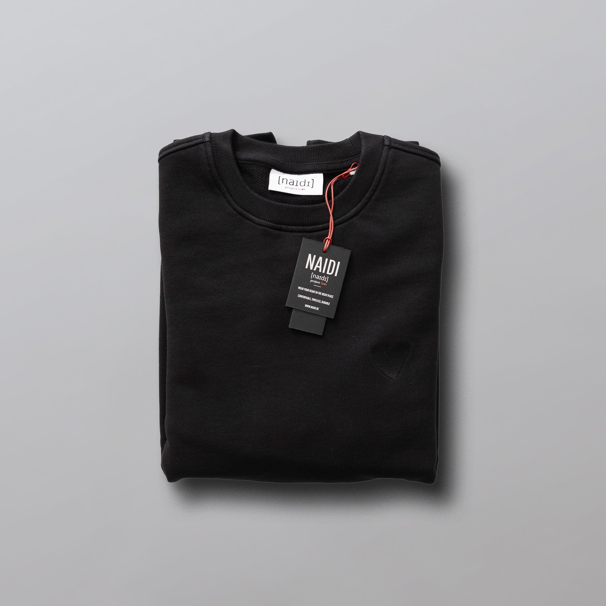 Oversized Sweatshirt mit Ton in Ton Herz Logo