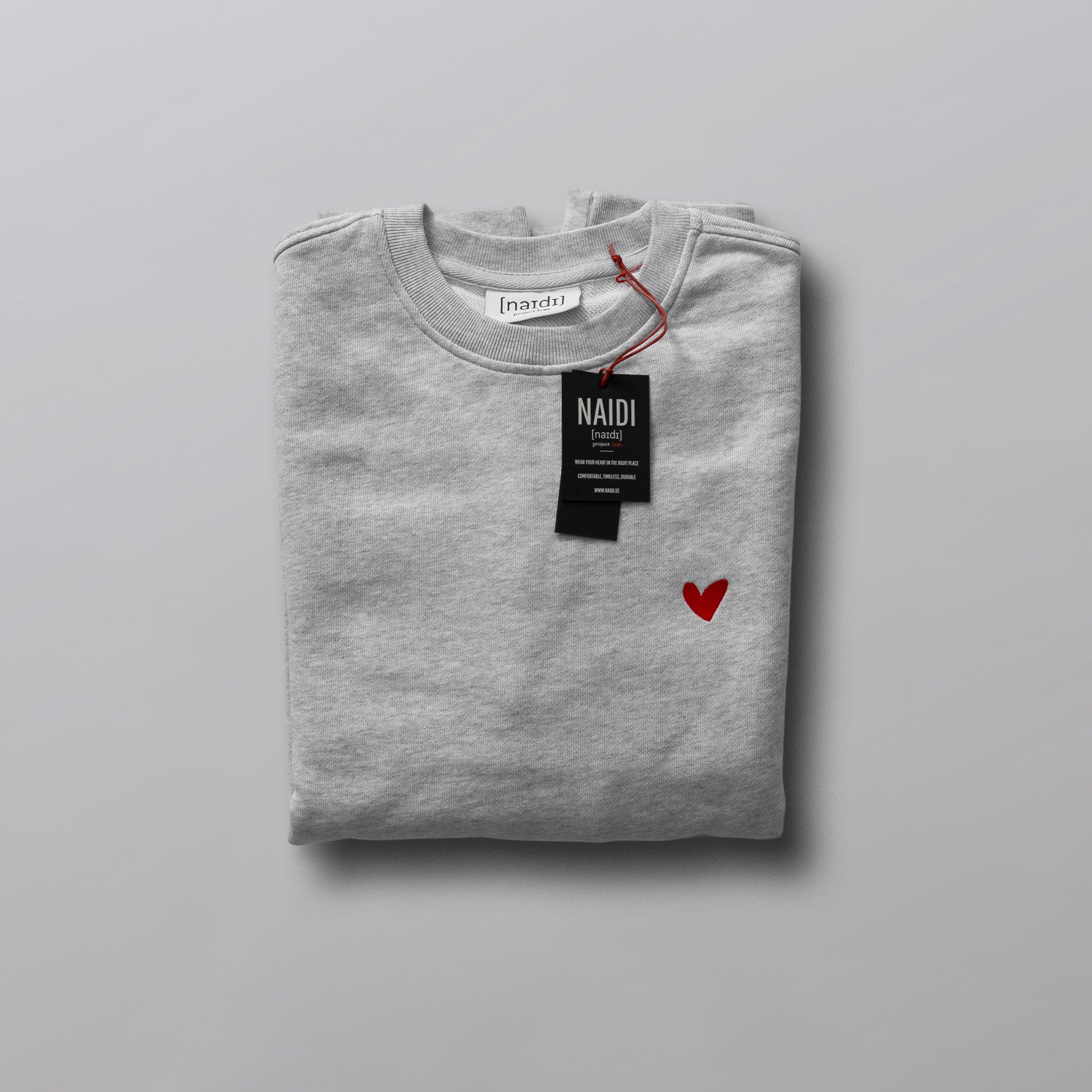 Oversized Sweatshirt mit Herz Logo