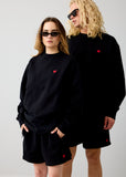 Oversized Sweatshirt mit Herz Logo