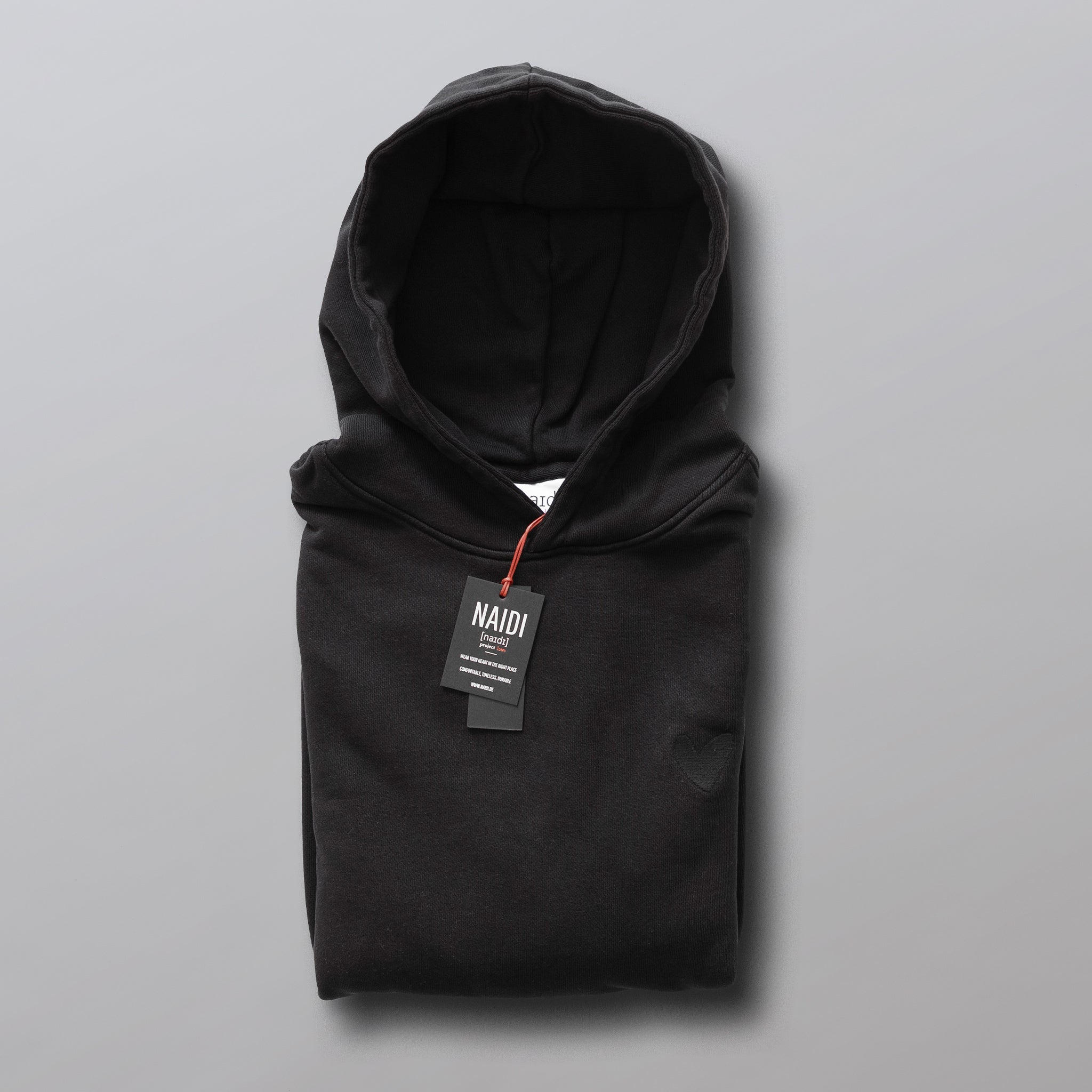 Oversized Hoodie mit Ton in Ton Herz Logo