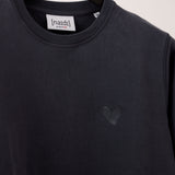 Sweatshirt mit Ton in Ton Herz Logo