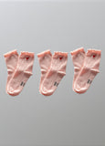 Damen Rüschensocken mit Herz Logo 3er Pack