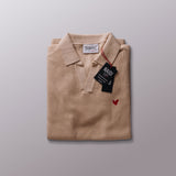 Strick-Poloshirt aus 100% Bio-Baumwolle mit Herz Logo