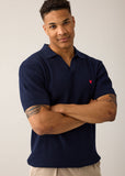 Strick-Poloshirt aus 100% Bio-Baumwolle mit Herz Logo
