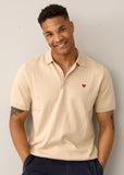 Feinstrick-Poloshirt mit Herz Logo