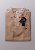Strick-Poloshirt aus 100% Bio-Baumwolle mit Herz Logo