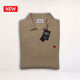 Strick-Poloshirt aus 100% Bio-Baumwolle mit Herz Logo