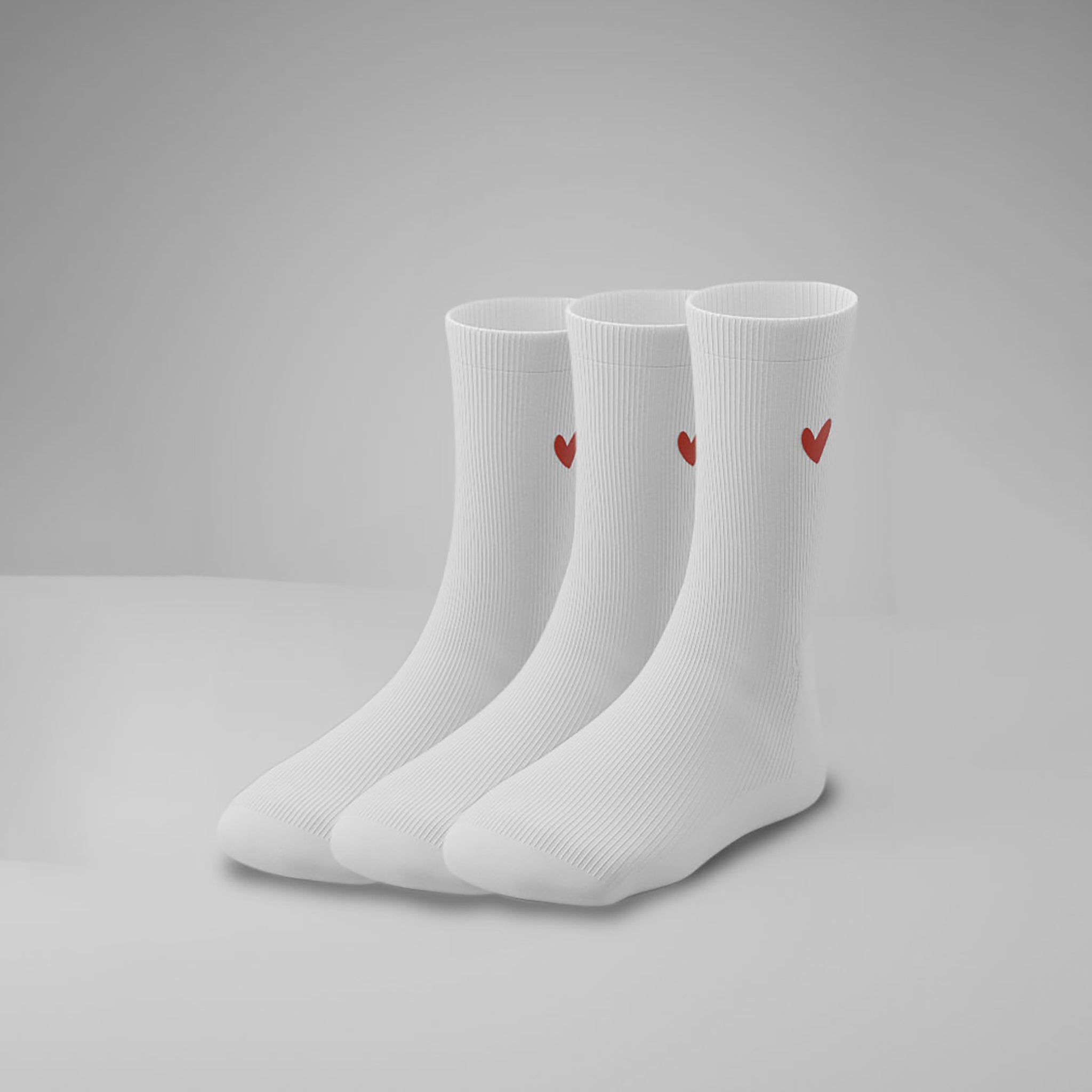 Gerippte Socken mit Logo 3er Pack