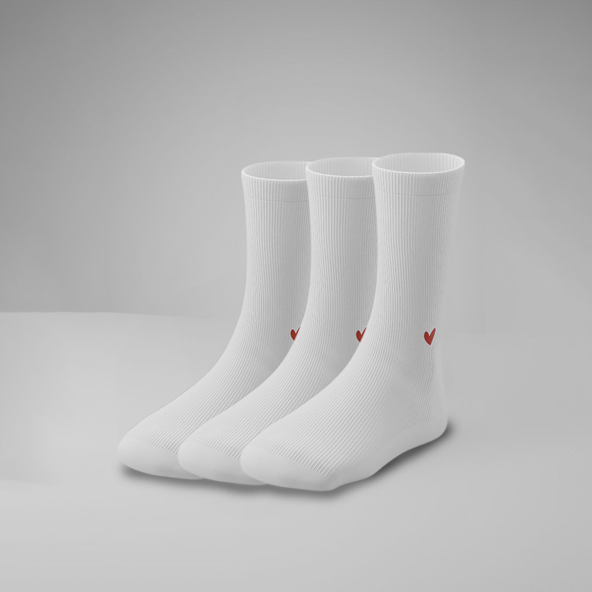 Gerippte Socken mit Logo Knöchel 3er Pack (1cm)