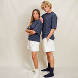 Oversized T-Shirt Light mit Ton in Ton Herz Logo