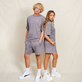 Oversized T-Shirt Light mit Ton in Ton Herz Logo
