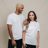 Rundhals T-Shirt mit Herz Logo