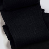 Gerippte Socken aus Baumwolle 'black'