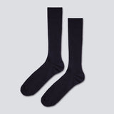 Gerippte Socken aus Baumwolle 'navy'