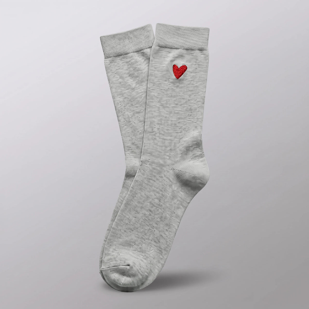 Socken aus Baumwolle mit Herz Logo – Grey Melange