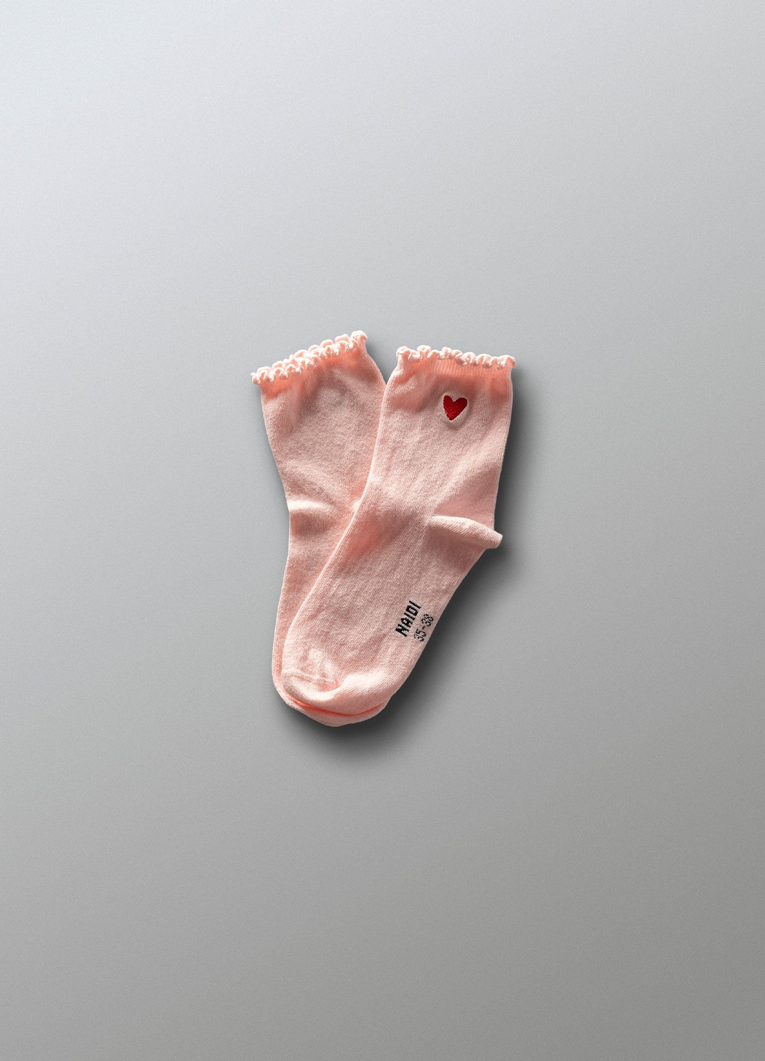 Damen Rüschensocken mit Herz Logo