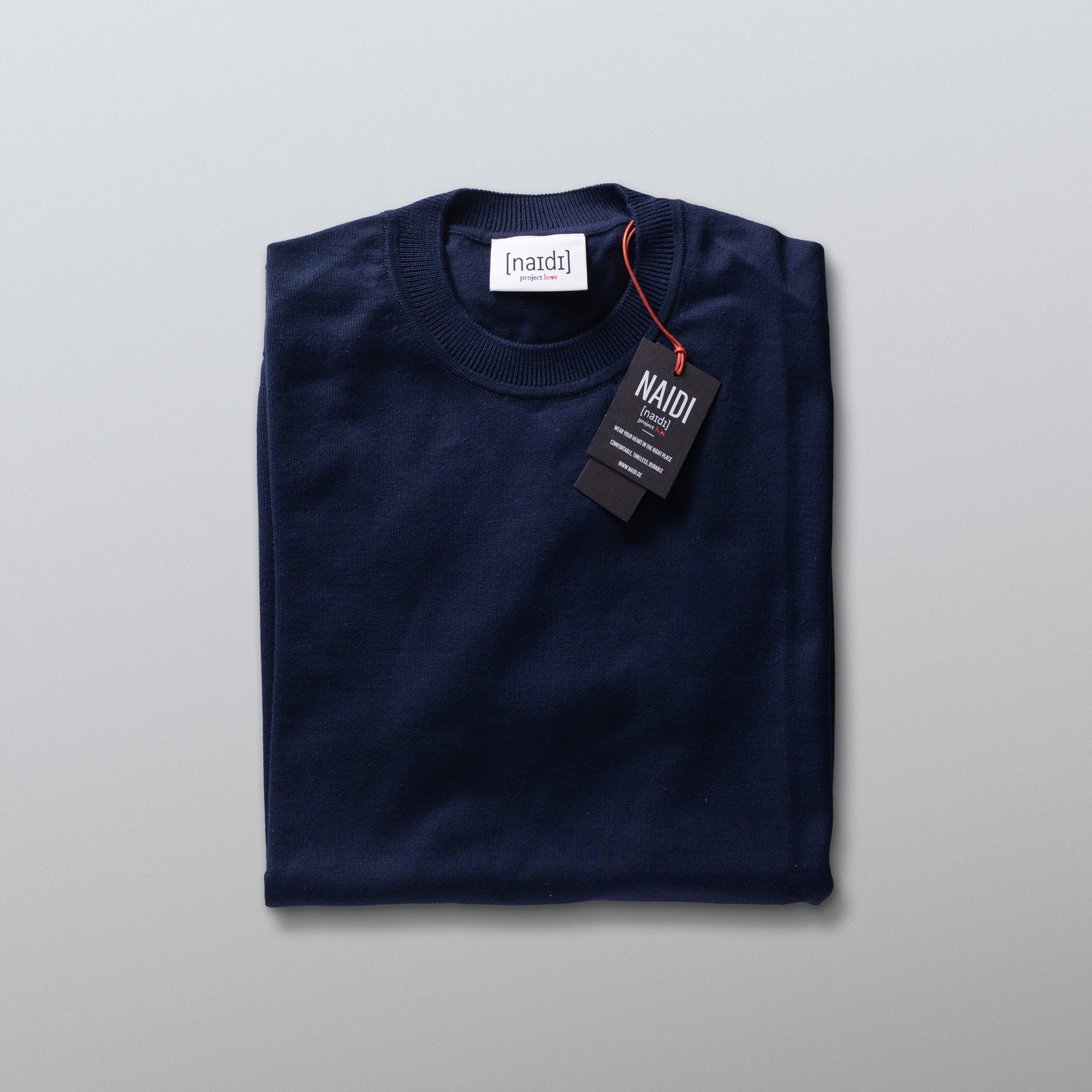 Strick-T-Shirt aus 100% BIO Baumwolle ohne Logo