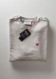 Stone Washed Sweatshirt mit Herz Logo