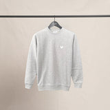 Sweatshirt mit Ton in Ton Herz Logo