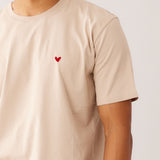 Rundhals T-Shirt mit Herz Logo