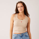 Ripp Top - Geripptes Tanktop - Open Neck